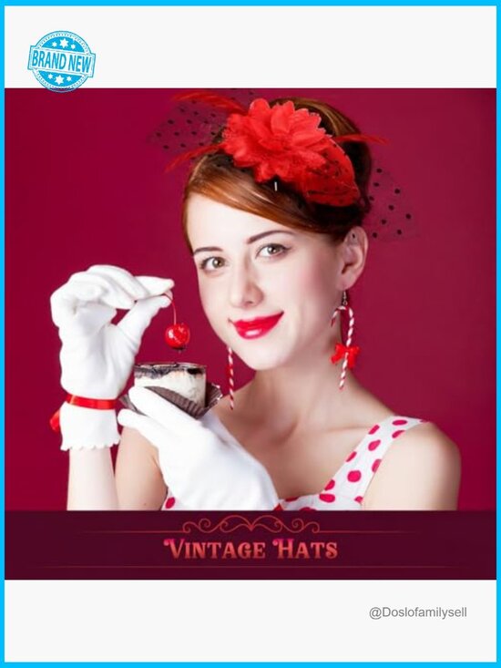 9 Derby Fascinators Hats Tea Party Feather Pillbox Hat with Clips for Women main image 4